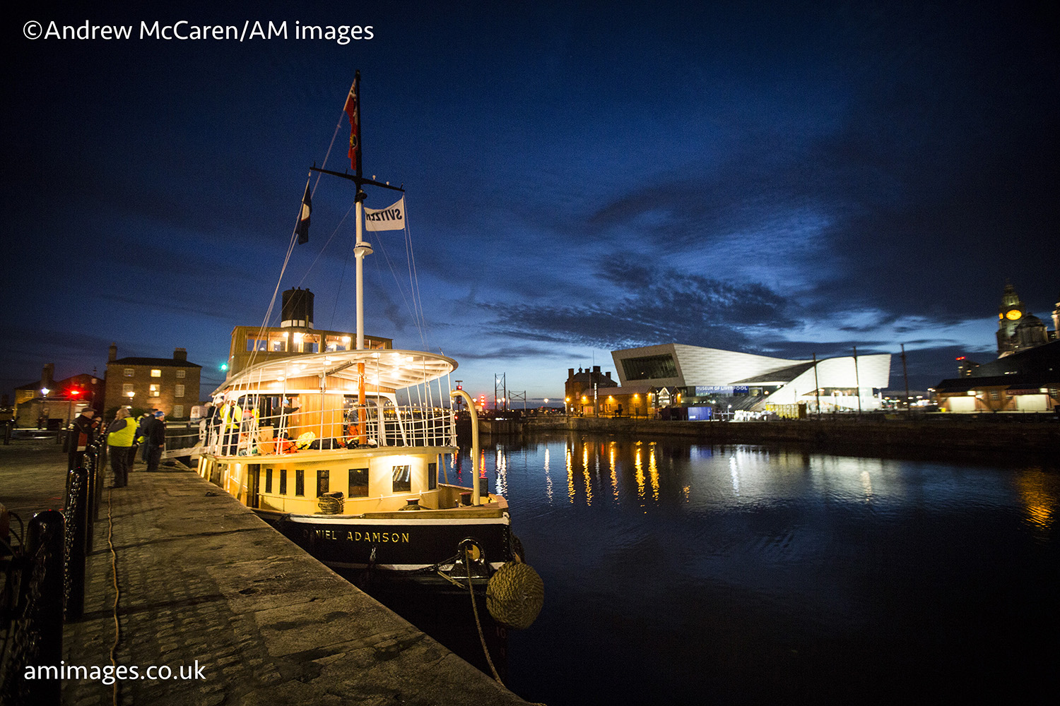 The Danny as she arrived at Albert Dock from Cammell Lairds in May 2016, following her restoration, ready for her launch