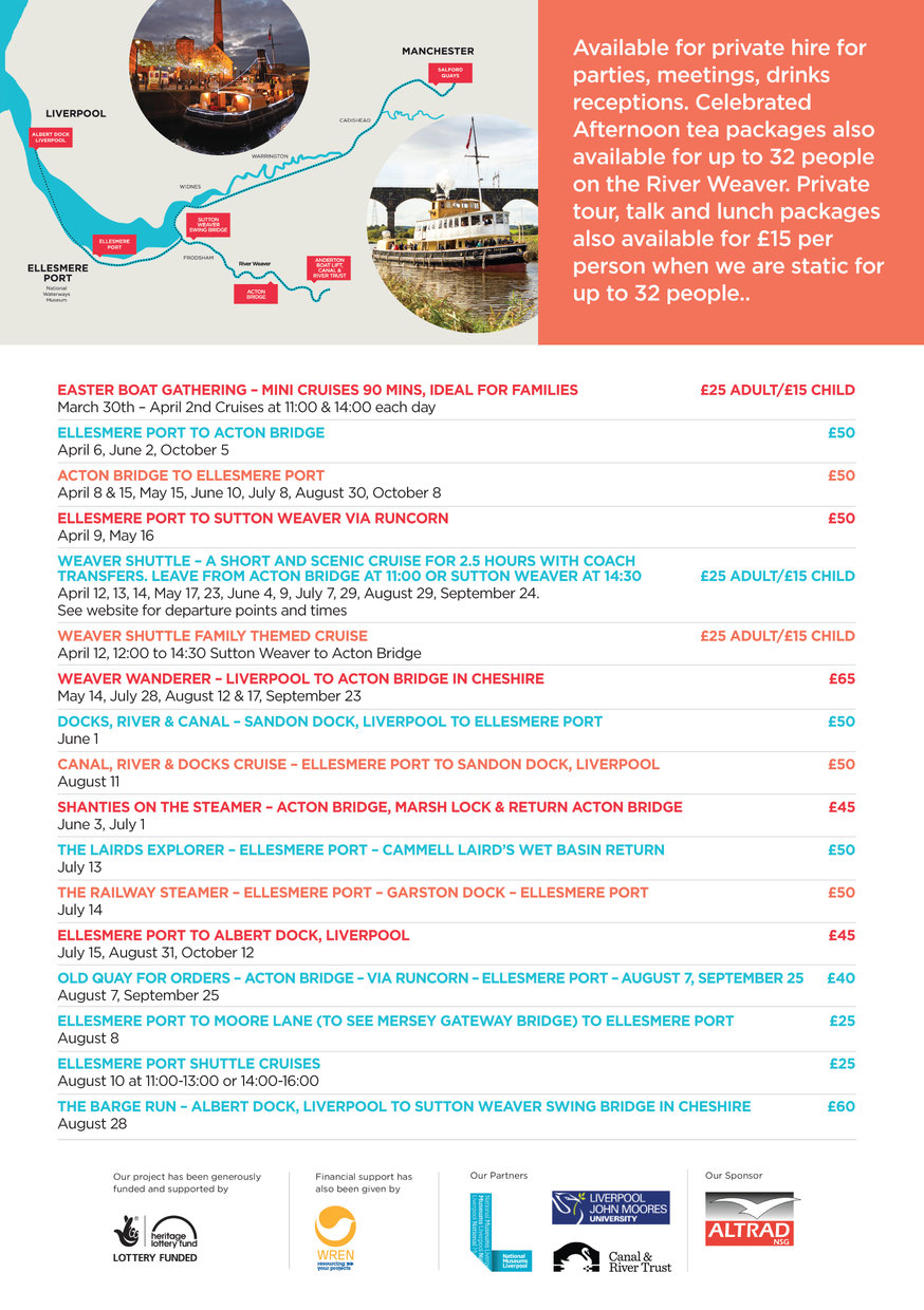 2018 Cruise Timetable is now launched